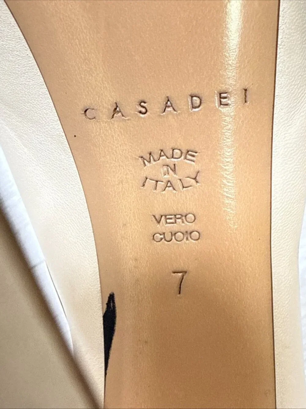 Casadei Ivory Red Trim Peep Toe Platform Heels Bow Pumps - Picture 12 of 13